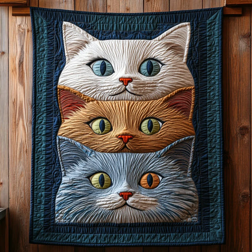 Feline Harmony Quilt Blanket
