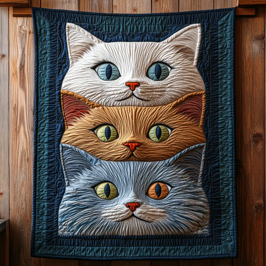 Feline Harmony Quilt Blanket