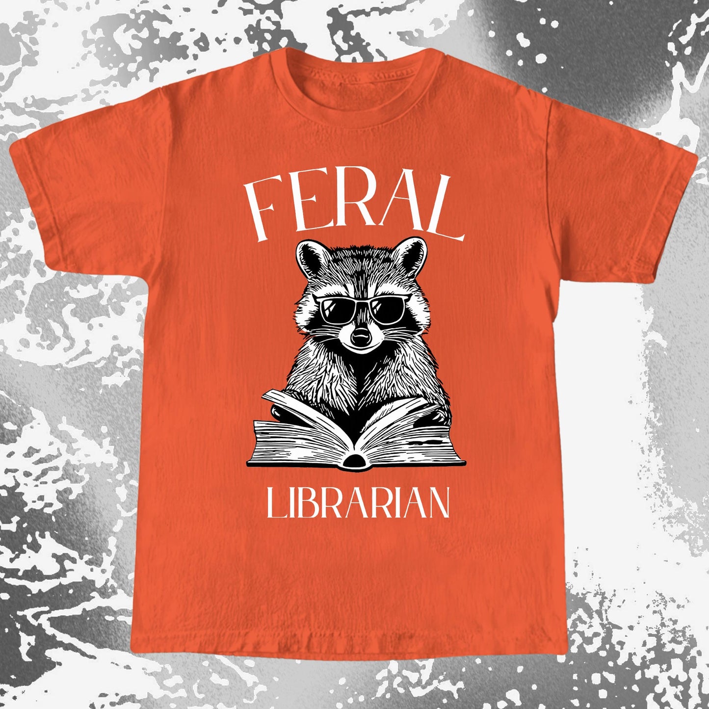 Feral Librarian Raccoon Book Shirt, funny meme tee gift (view 6)
