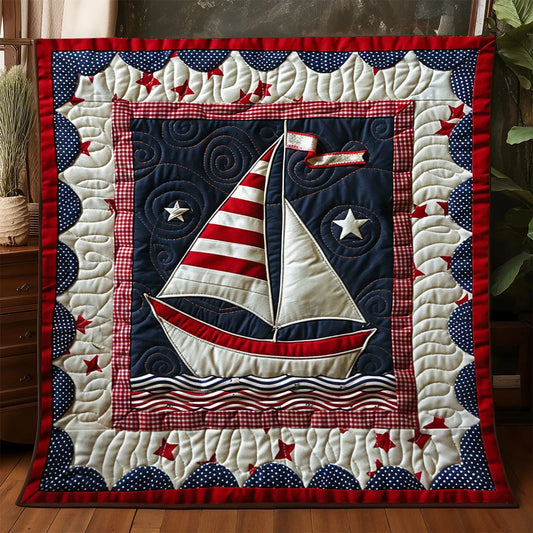 Festival Boat Quilt Blanket