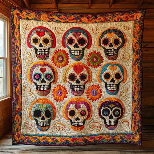 Festival Of Faces Quilt Blanket