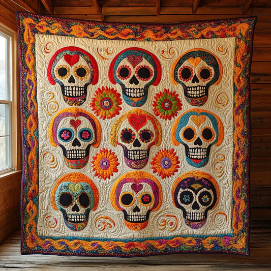 Festival Of Faces Quilt Blanket