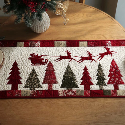 Festive Charm Quilted Table Runner