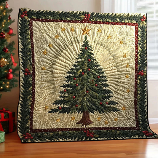 Festive Fir Quilt Blanket