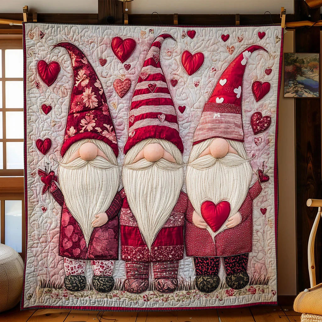 Festive Gnome Quilt Blanket