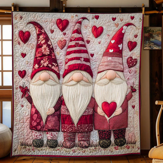 Festive Gnome Quilt Blanket