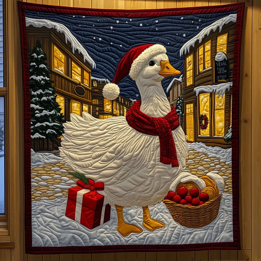 Festive Goose Sparking Joy Quilt Blanket