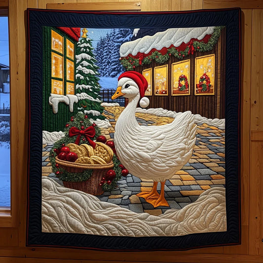 Festive Goose Sparking Joy Quilt Blanket