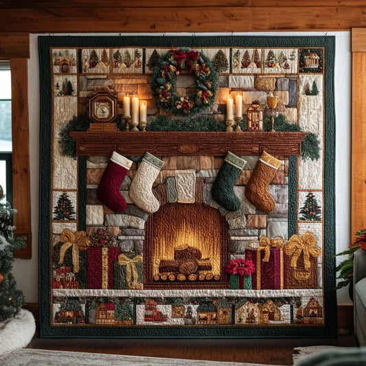 Festive Hearth Quilt Blanket