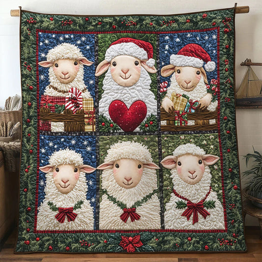 Festive Light Sheep Quilt Blanket