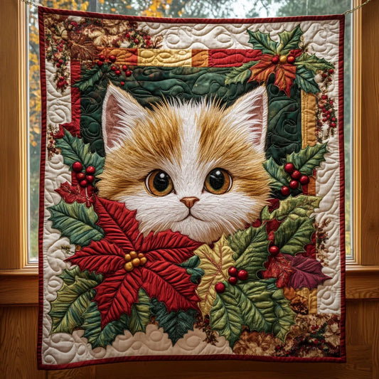 Festive Meow Quilt Blanket
