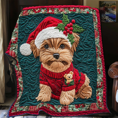 Festive Pup Quilt Blanket