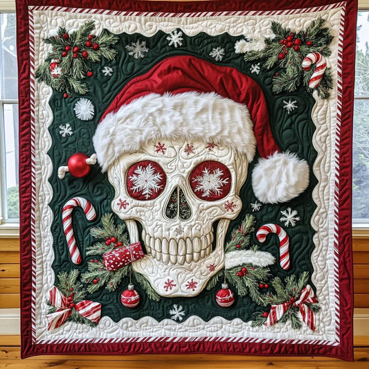 Festive Skull Quilt Blanket