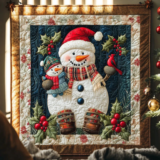 Festive Snowman Quilt Blanket