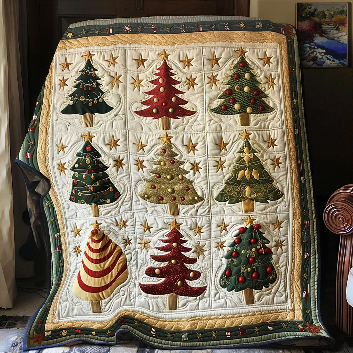 Festive Star Quilt Blanket