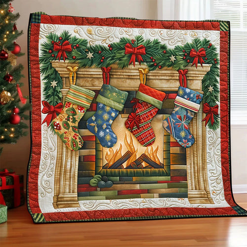 Festive Stocking Quilt Blanket