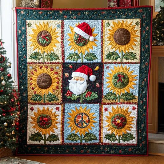 Festive Sunflower Cheer Quilt Blanket