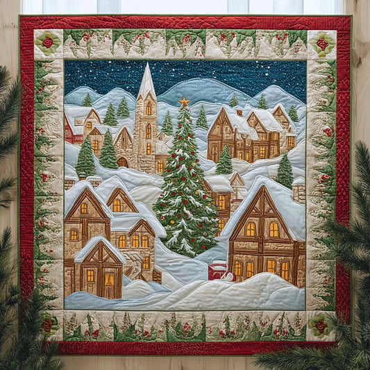 Festive Village Quilt Blanket