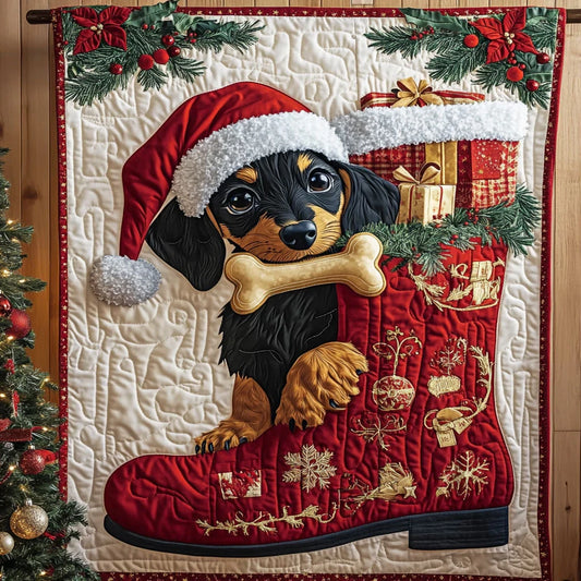 Festive Wiener Quilt Blanket