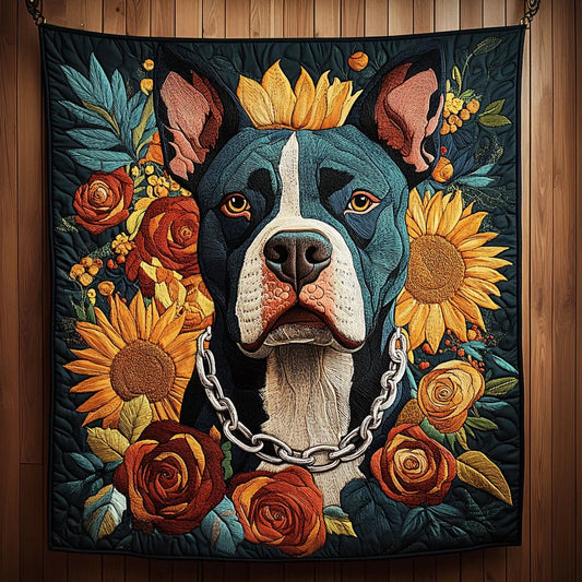 Fierce And Floral Quilt Blanket