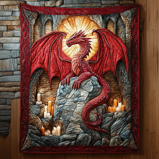 Fiery Majesty Quilt Blanket