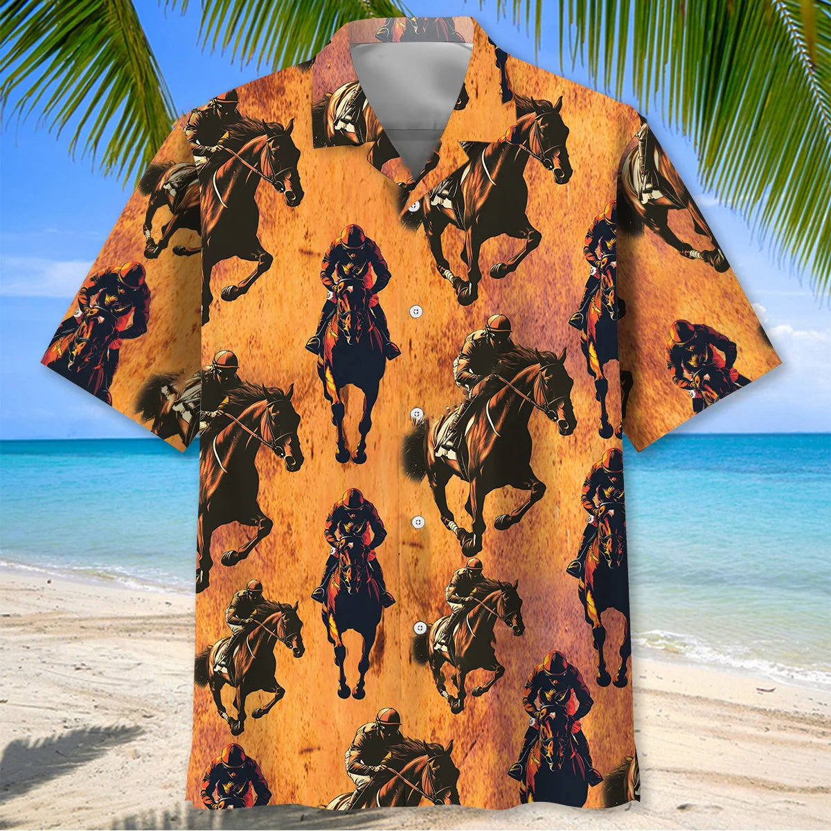 Fiery Horse Racing Hawaiian Shirt