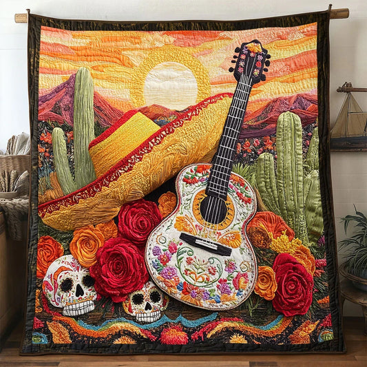 Fiesta Guitar Quilt Blanket