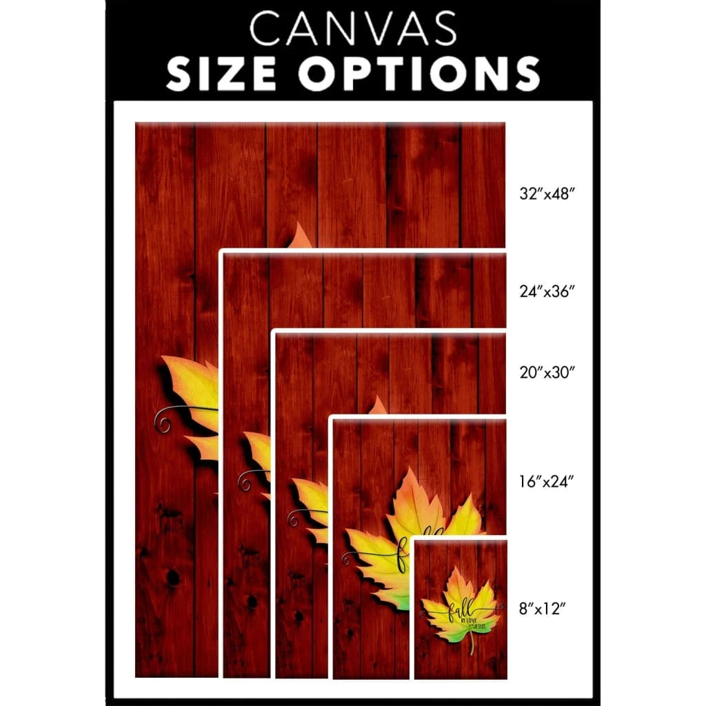 fall in love with jesus wall art canvas print (view 3)