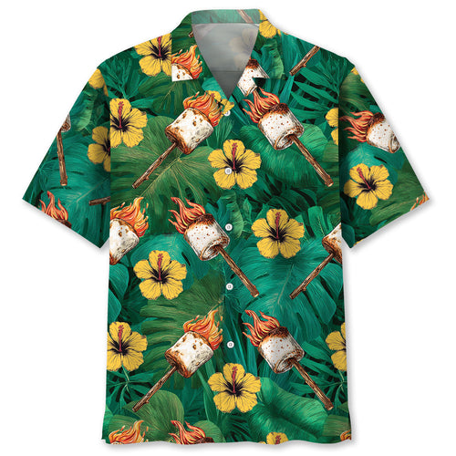 Fire Toasted Marshmallow Hawaiian Shirt - S - hawaiian shirt