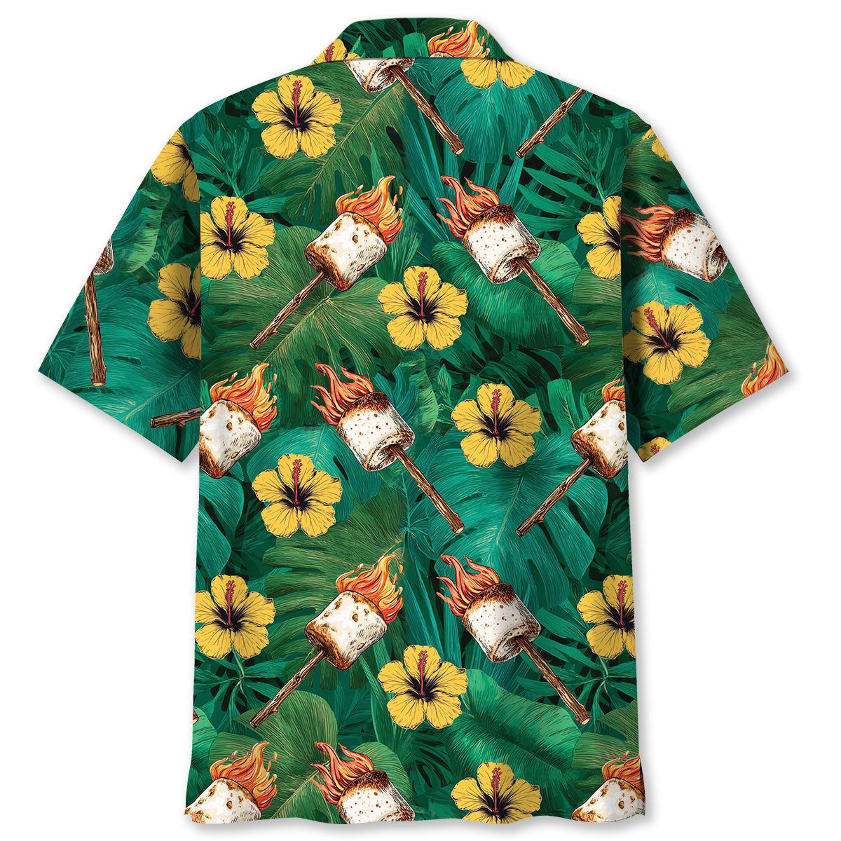 Fire Toasted Marshmallow Hawaiian Shirt - M - hawaiian shirt