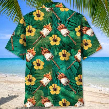 Fire Toasted Marshmallow Hawaiian Shirt - XL - hawaiian shirt
