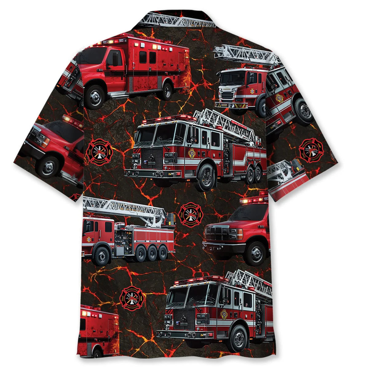 Fire Truck Lava Hawaiian Shirt