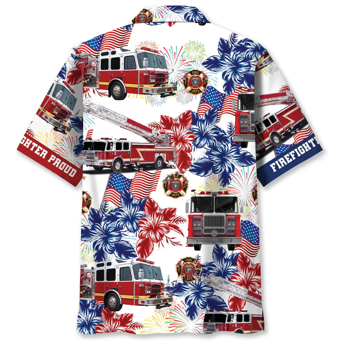 Fire Truck Proud Hawaiian Shirt
