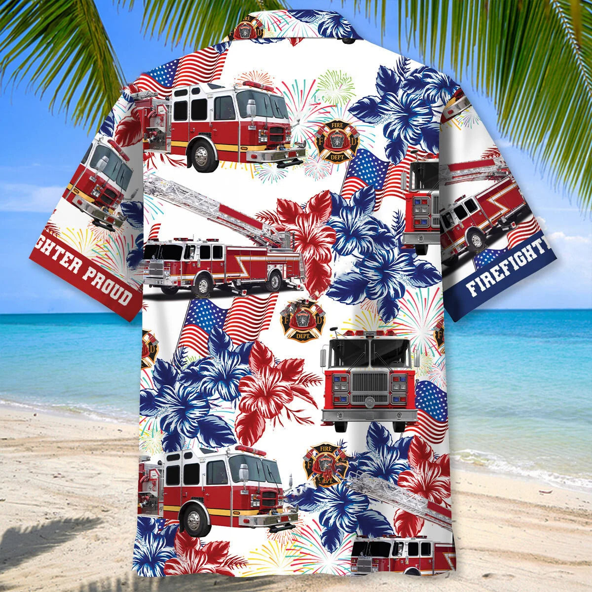 Fire Truck Proud Hawaiian Shirt