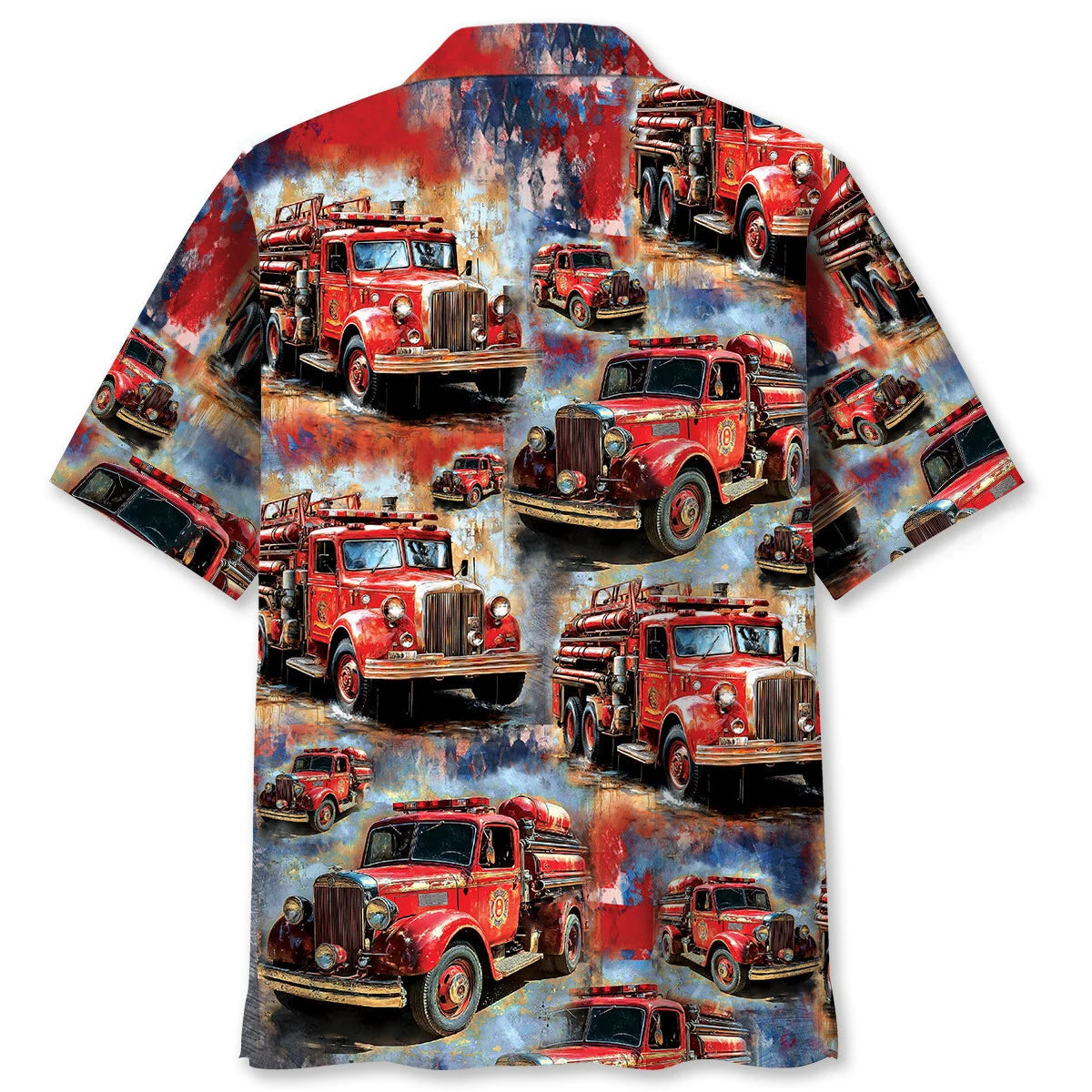 Fire Trucks Vintage Hawaiian Shirt