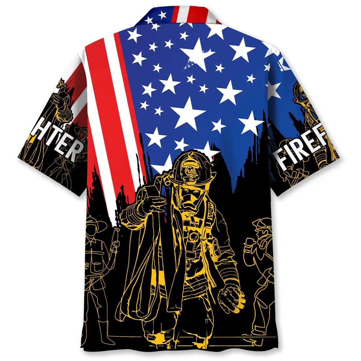 Firefighter 4th of July Proud Hawaiian Shirt