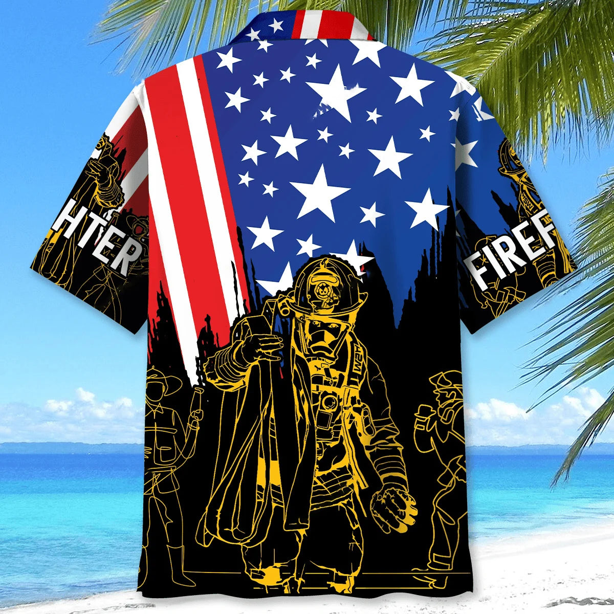 Firefighter 4th of July Proud Hawaiian Shirt