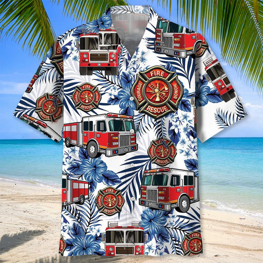 Firefighter Proud Hawaiian Shirt - S - hawaiian shirt