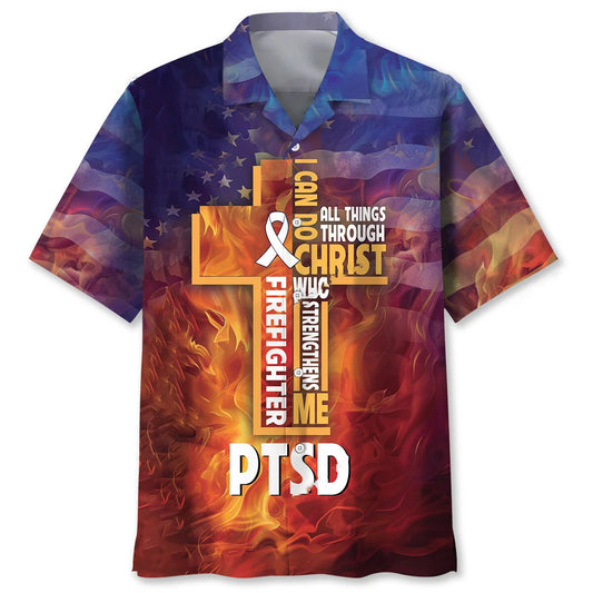 Firefighter Ptsd is Not a Sign of Weakness Hawaiian Shirt - S - hawaiian shirt