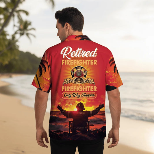 Firefighter Retirement Hawaiian Shirt - S - hawaiian shirt