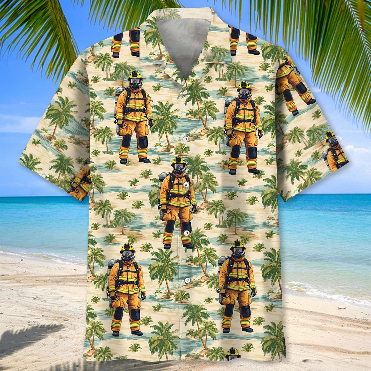 Firefighter Summer Beach Hawaiian Shirt