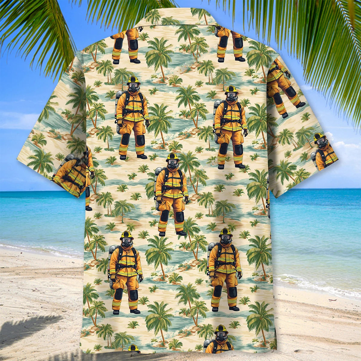 Firefighter Summer Beach Hawaiian Shirt