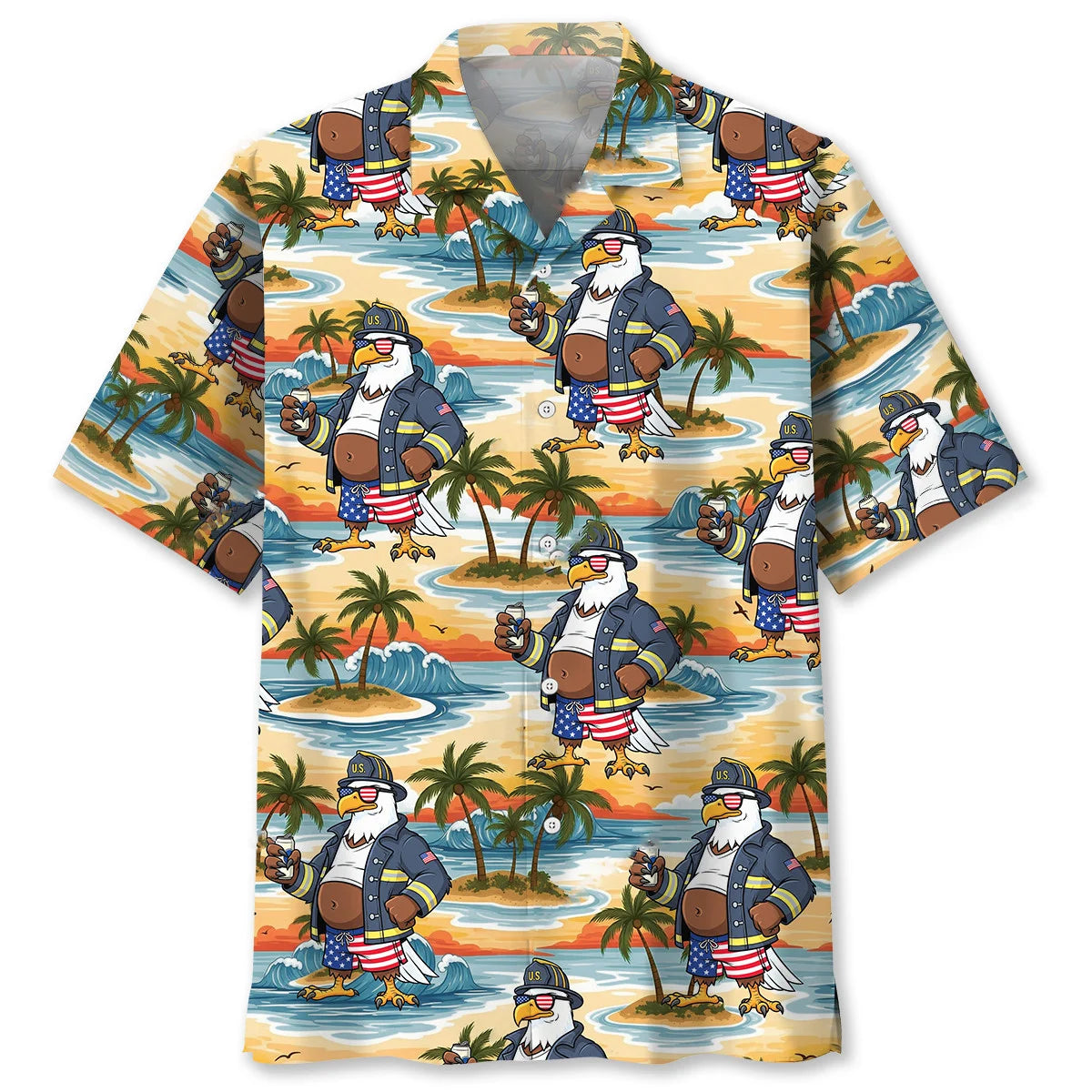 Firefighter Summer Vacation Hawaiian Shirt