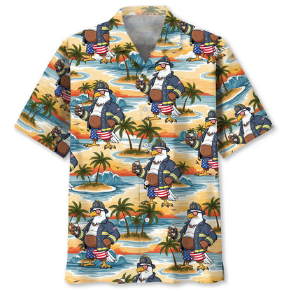 Firefighter Summer Vacation Hawaiian Shirt