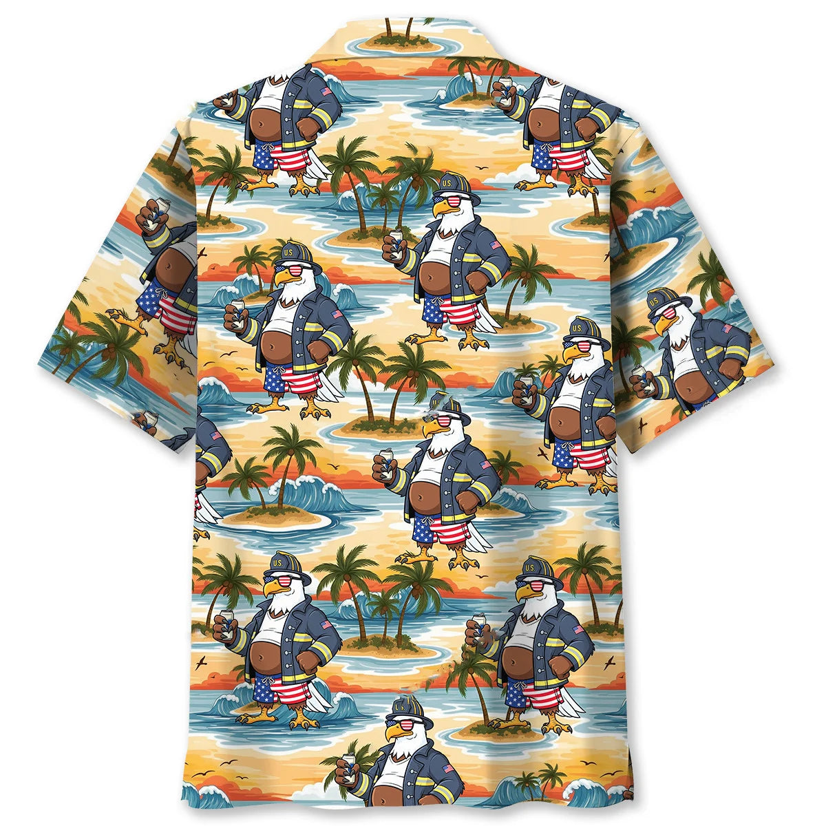 Firefighter Summer Vacation Hawaiian Shirt