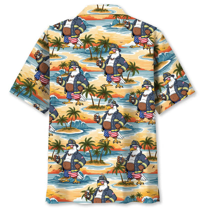Firefighter Summer Vacation Hawaiian Shirt