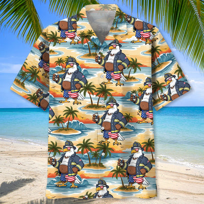 Firefighter Summer Vacation Hawaiian Shirt