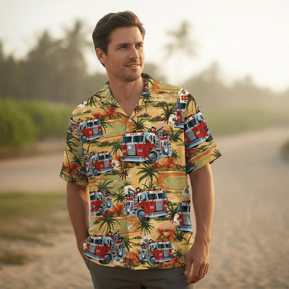 Firefighter Truck Hawaiian Shirt