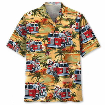 Firefighter Truck Hawaiian Shirt