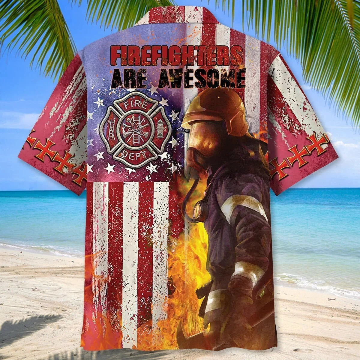 Firefighter Usa Hawaiian Shirt